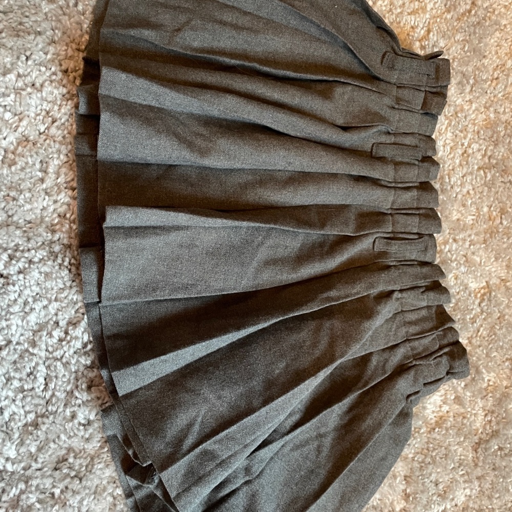 Preppy Gray Pleated Skirt